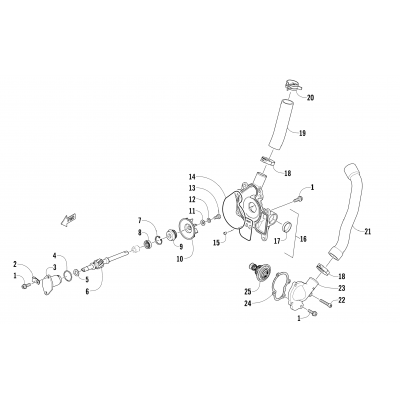 WATER PUMP AND THERMOSTAT