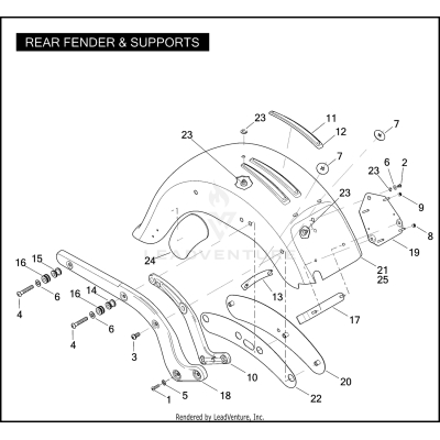 REAR FENDER & SUPPORTS