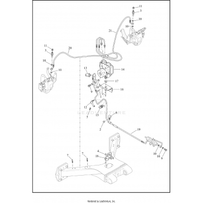 BRAKE LINES AND MODULE, REAR - ABS