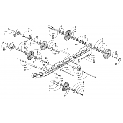 IDLER WHEEL AND AXLE ASSEMBLIES