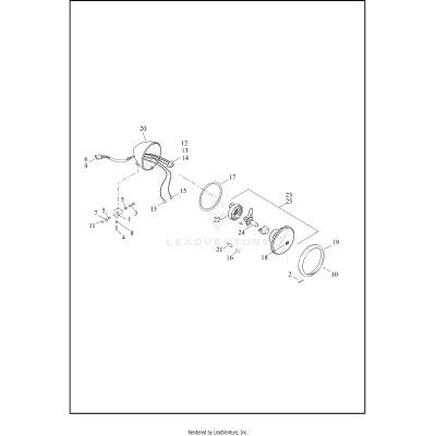 HEADLAMP -  XL1200CX,  XL1200X, XL1200XS