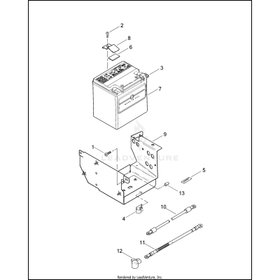 BATTERY, TRAY & CABLES