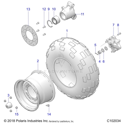 WHEELS, REAR TIRE and BRAKE DISC - A19SEA57F1/SEE57F1/SEE57F2 (C101937)