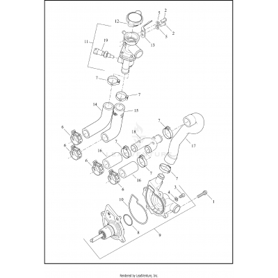 COOLANT PUMP AND THERMOSTAT