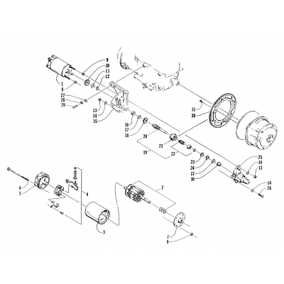 ELECTRIC START - STARTER MOTOR ASSEMBLY