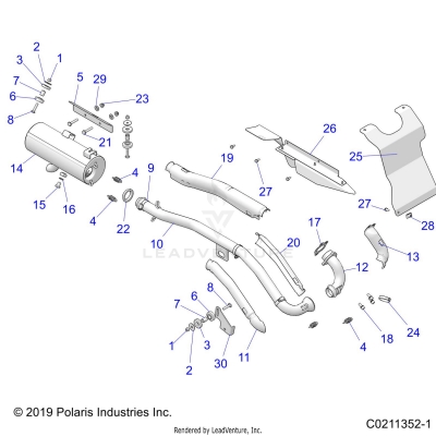 ENGINE, EXHAUST - A20SEE50A1/A5/CA1/CA5 (C0211352-1)