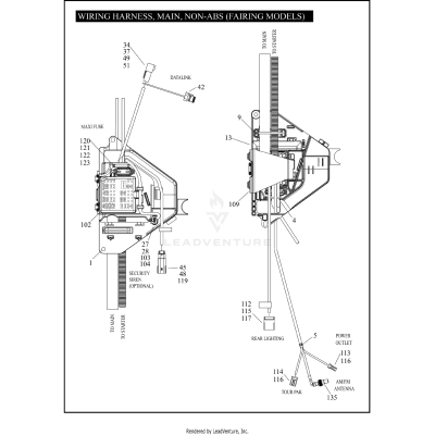 WIRING HARNESS, MAIN, NON-ABS (FAIRING MODELS) (4 OF 6)