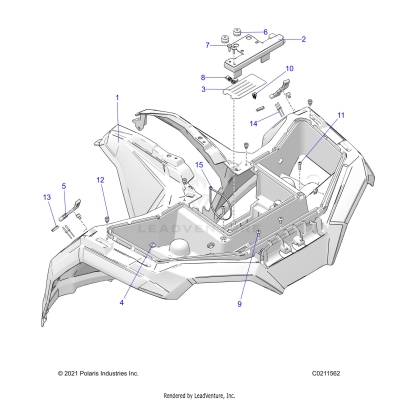 BODY, FRONT CAB - A23SEA57F1/T57C1/C2/F1/E1/E2 (C0211562)