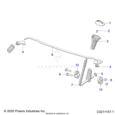 DRIVE TRAIN, GEAR SELECTOR - A25SEE57CY/EY (C0211157-1)