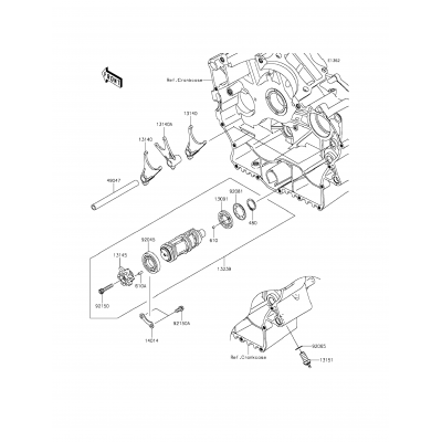 Gear Change Drum/Shift Fork(s)