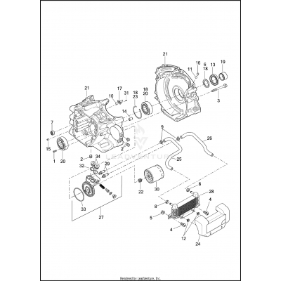 CRANKCASE, ENGINE OIL FILTER & COOLER - TWIN CAM 103™