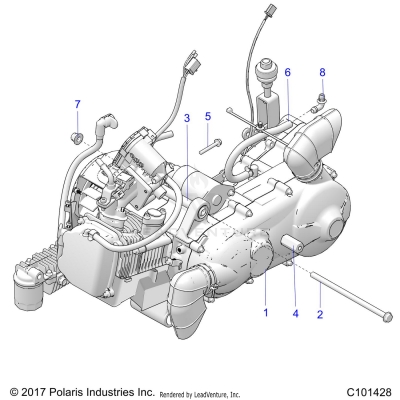 ENGINE, ENGINE and TRANSMISSION MOUNTING - A20HAB15A2 (C101428)