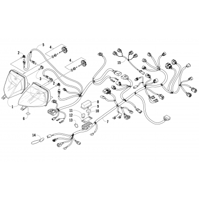 HEADLIGHT AND WIRING ASSEMBLIES