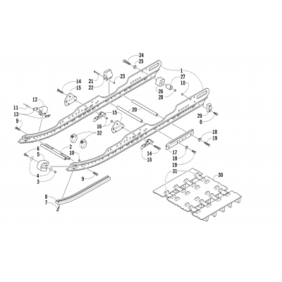 SLIDE RAIL AND TRACK ASSEMBLY