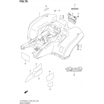 REAR FENDER (LT-A750XPZL4 P33)