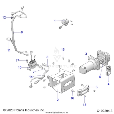 CHASSIS, WINCH - A25SEE57CY/EY (C102294-3)