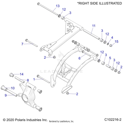 SUSPENSION, REAR CONTROL ARMS, MOUNTING - A20SXM95AL/CAL (C102216-2)
