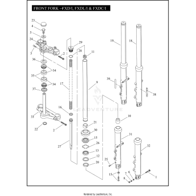 FRONT FORK - FXD/I, FXDL/I & FXDC/I