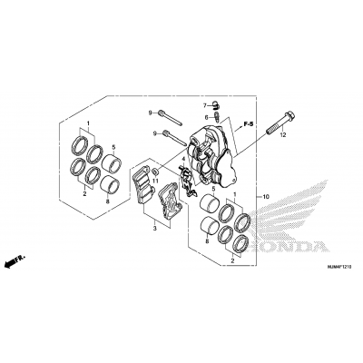 RIGHT FRONT BRAKE CALIPER