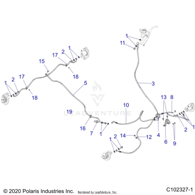 BRAKES, BRAKE LINES - A25SYY95AH (C102327-1)