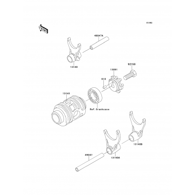 Gear Change Drum/Shift Fork(s)