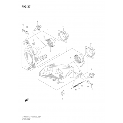 HEADLAMP (LT-A400FZ E33)