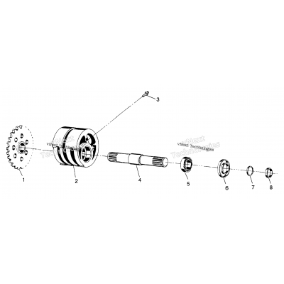 Front Tightener Assembly 4X4 250