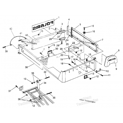 Rear Bed Mounting 6X6 400L U.S. , Swedish S958740 & Norwegian