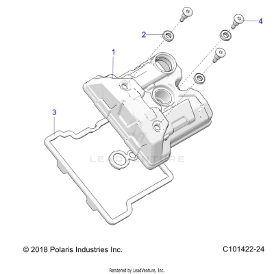 ENGINE, VALVE COVER - A25SJE57CP/EP (C101422-24)