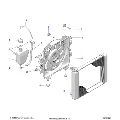 ENGINE, COOLING SYSTEM, RADIATOR, FAN & OVERFLOW BOTTLE - A24SEE57F1/S57C1/C2/C4/F1/F2/F4/E1/E2/E4 (