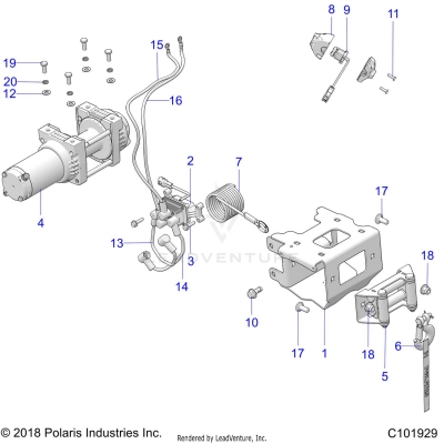 CHASSIS, WINCH - A19SWS57C1/C2/E1/E2  (C101929)