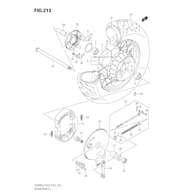 REAR WHEEL (VL800  E28)