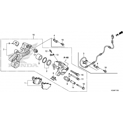 REAR BRAKE CALIPER