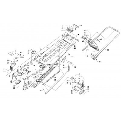 TUNNEL, REAR BUMPER, AND SNOWFLAP ASSEMBLY