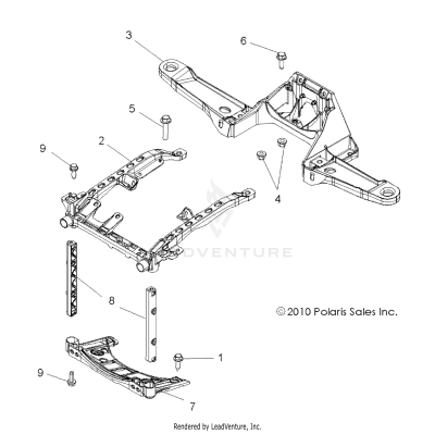 BODY, FRONT RACK SUPPORT - A19SYE95BV [49ATVRACKMTG11SPTRG550]