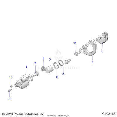 BRAKES, FRONT CALIPER - A25SVA85A4 (C102166)