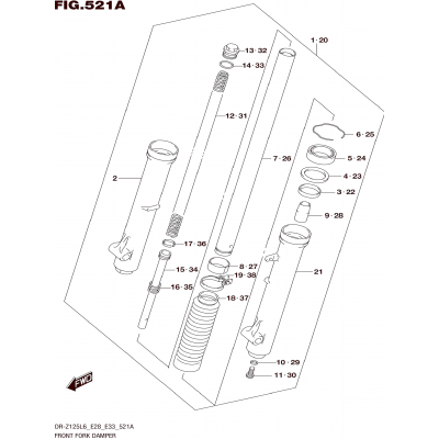 FRONT FORK DAMPER (DR-Z125L6 E28)