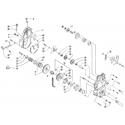 DRIVE/REVERSE DROPCASE ASSEMBLY