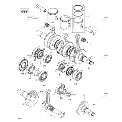 Crankshaft And Pistons (699)