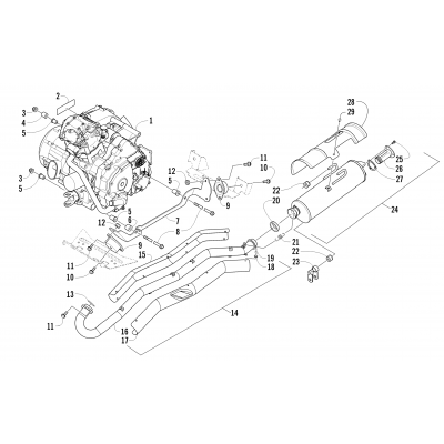 ENGINE AND EXHAUST