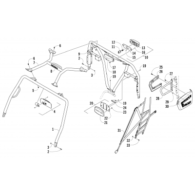 ROPS AND TAILLIGHT ASSEMBLY