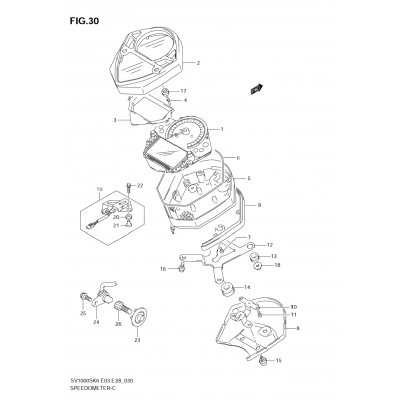 SPEEDOMETER (SV1000) (NOT FOR US MARKET)