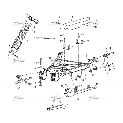 Swing Arm Weldment, Rear