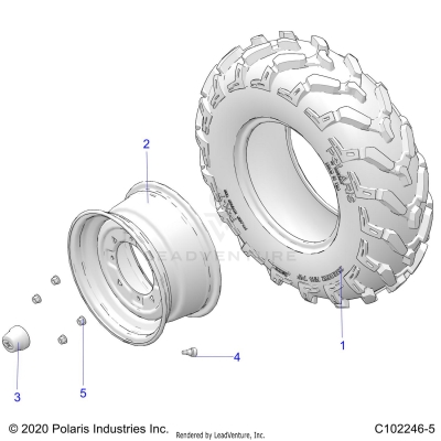 WHEELS, FRONT TIRE - A25SKE57C1/CK/E1/EK (C102246-5)