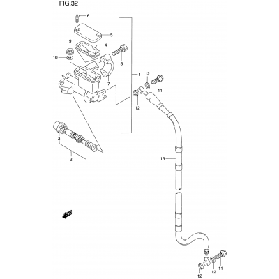 FRONT MASTER CYLINDER (MODEL T/V/W)