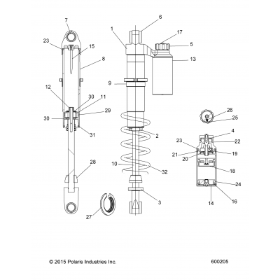 Suspension, Shock, Rear Track, W/Res. All Options