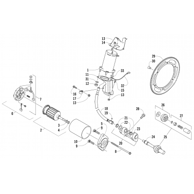 FLEX-DRIVE STARTER MOTOR ASSEMBLY