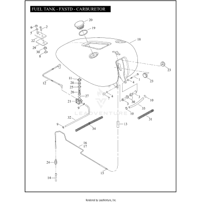 FUEL TANK - FXSTD - CARBURETOR