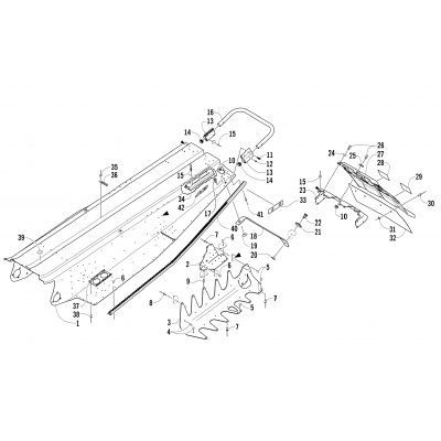 TUNNEL, REAR BUMPER, AND TAILLIGHT ASSEMBLIES