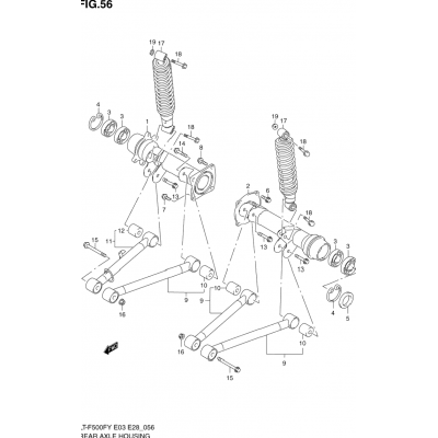 REAR AXLE HOUSING (MODEL W/X)